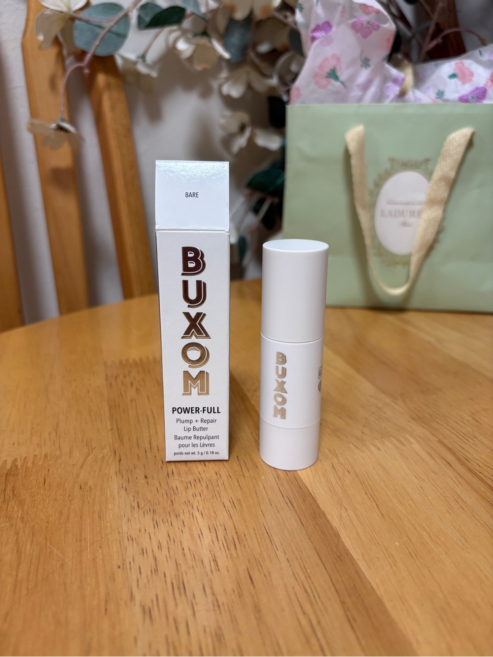 Buxom Power-Full Plump & Repair Lip Butter BARE/Clear Full Sz, 0.18oz, BNIB, New